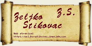 Željko Štikovac vizit kartica